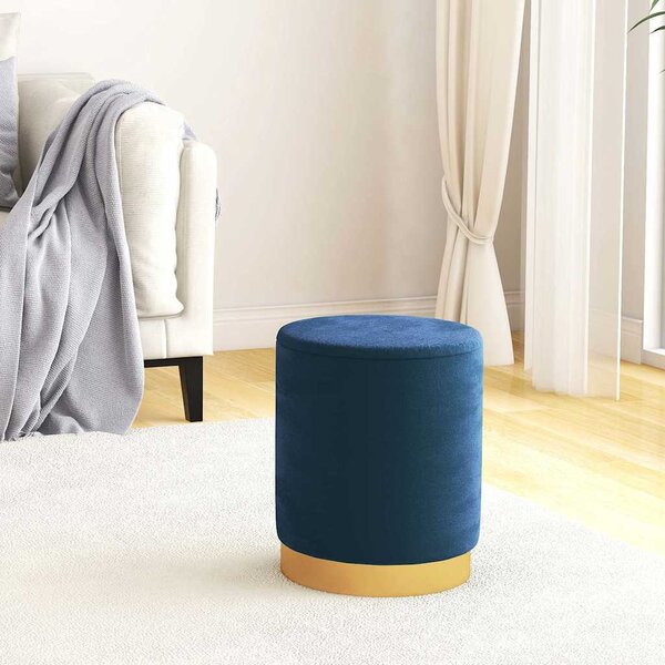 VidaXL Kulatá stolička s úložným prostorem samet 31 x 37 cm [340283] Barva: Hnědá