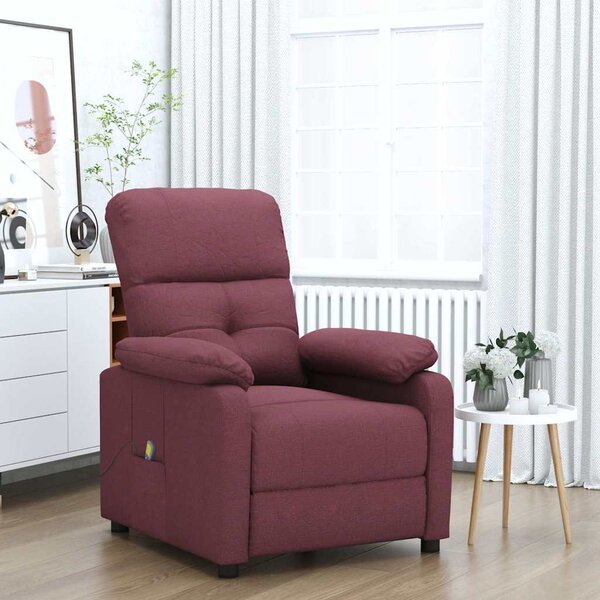 VidaXL Masážní křeslo textil, rozměry sedáku 50 x 54,5 x 45 cm [348297] Barva: Černá