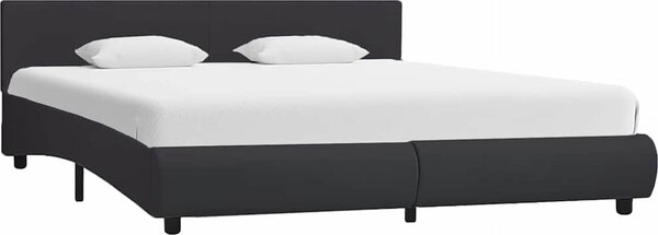 VidaXL Rám postele s LED světlem umělá kůže [285492] Barva: Šedá, Velikost: 90 x 200 cm (rám 217 x 94 x 65 cm)