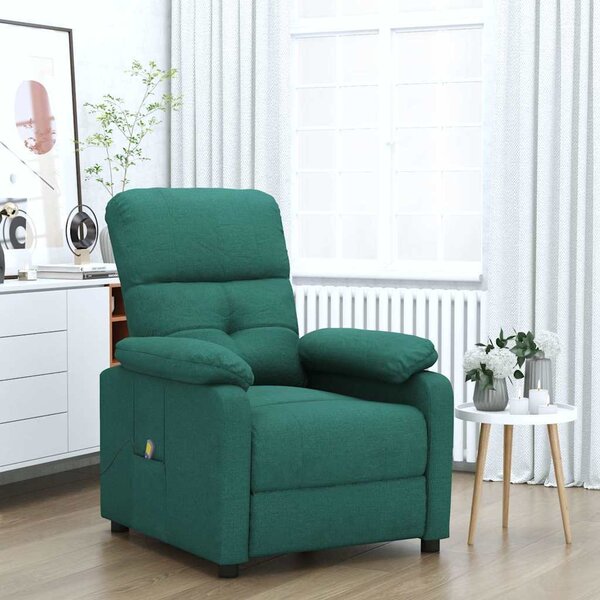 VidaXL Masážní křeslo textil, rozměry sedáku 50 x 54,5 x 45 cm [348297] Barva: Černá