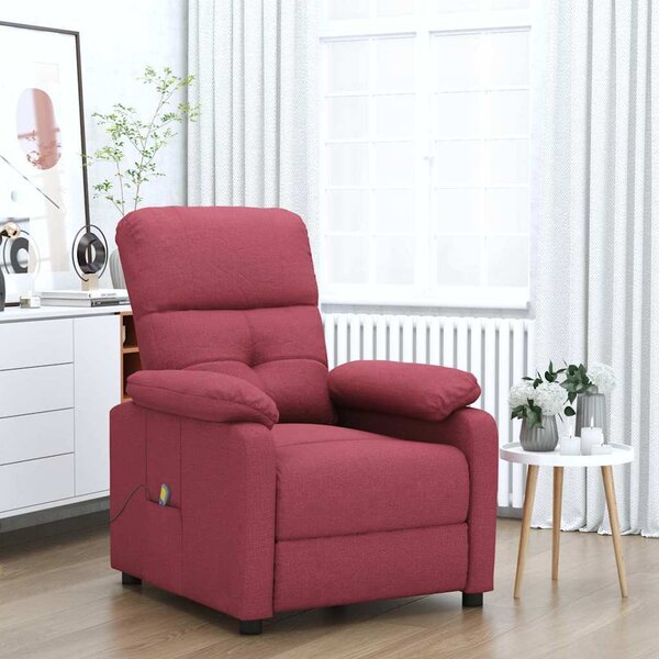 VidaXL Masážní křeslo textil, rozměry sedáku 50 x 54,5 x 45 cm [348297] Barva: Černá