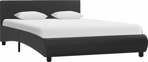 VidaXL Rám postele s LED světlem umělá kůže [285492] Barva: Šedá, Velikost: 90 x 200 cm (rám 217 x 94 x 65 cm)