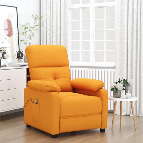 VidaXL Masážní křeslo textil, rozměry sedáku 50 x 54,5 x 45 cm [348297] Barva: Černá