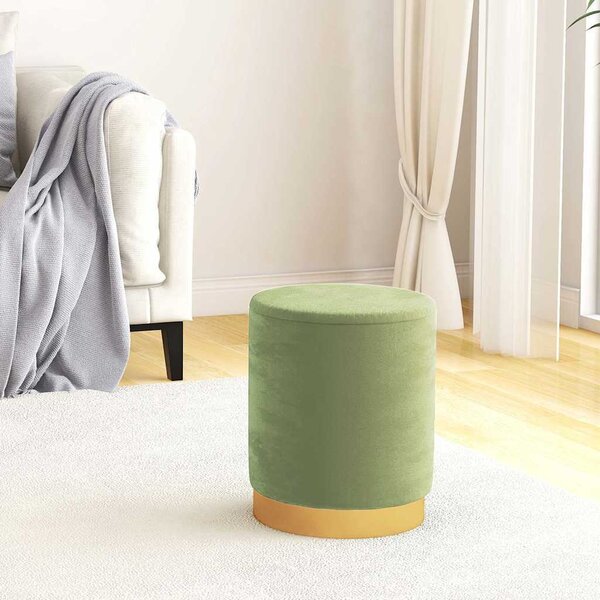 VidaXL Kulatá stolička s úložným prostorem samet 31 x 37 cm [340283] Barva: Hnědá