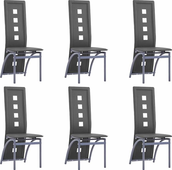 VidaXL Jídelní židle 6 ks umělá kůže, hloubka sedáku 43 cm [274309] Barva: Bílá