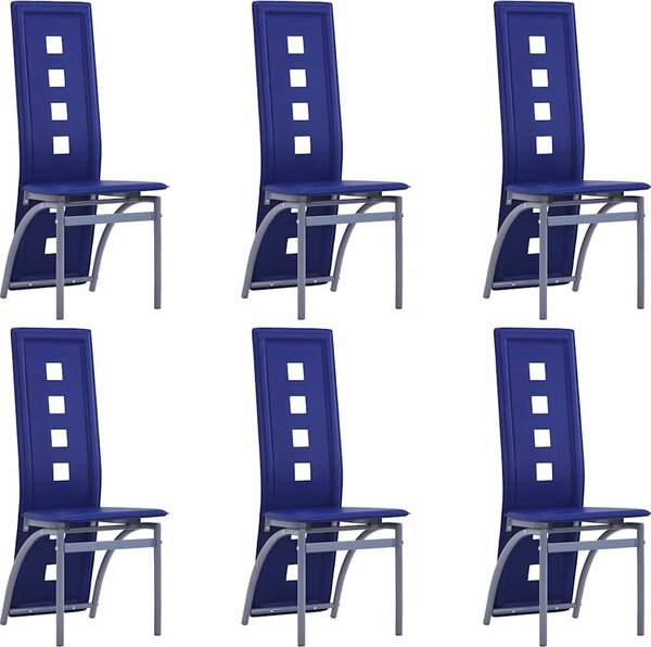 VidaXL Jídelní židle 6 ks umělá kůže, hloubka sedáku 43 cm [274309] Barva: Bílá