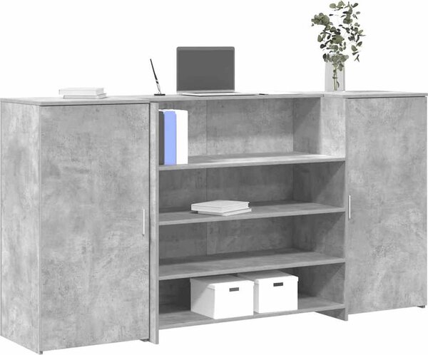 VidaXL Recepční stůl kompozitní dřevo [3324179] Barva: Betonová šedá, Velikost: 180 x 50 x 103.5 cm