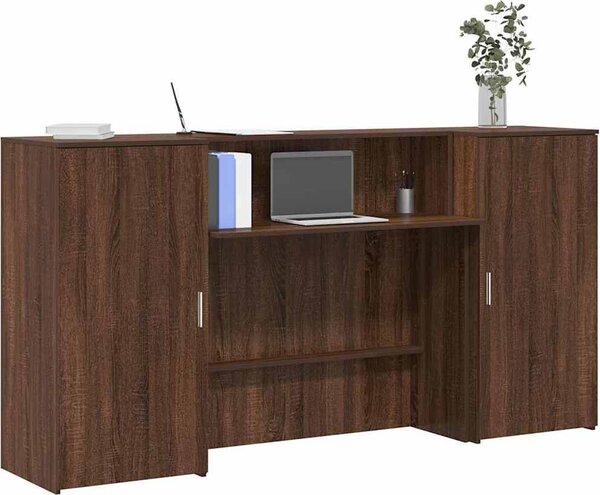 VidaXL Recepční stůl kompozitní dřevo [3324215] Barva: Bílá, Velikost: 180 x 50 x 103.5 cm