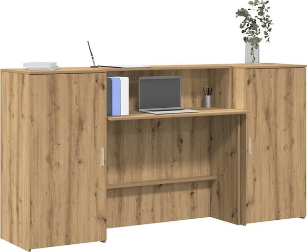 VidaXL Recepční stůl kompozitní dřevo [3324215] Barva: Bílá, Velikost: 180 x 50 x 103.5 cm