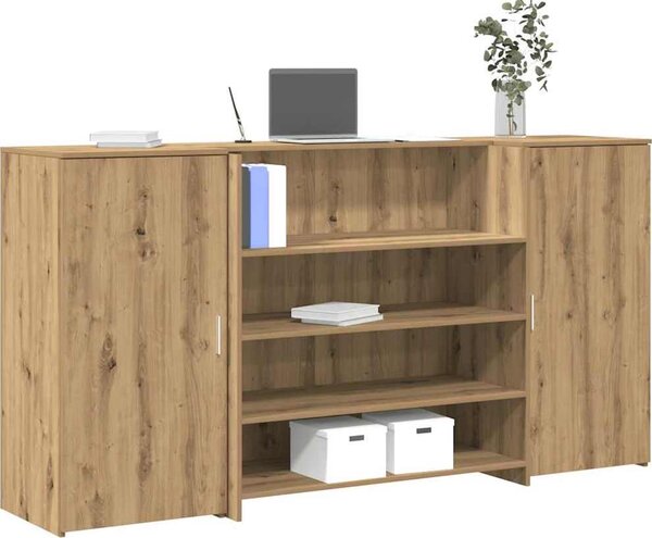 VidaXL Recepční stůl kompozitní dřevo [3324179] Barva: Betonová šedá, Velikost: 180 x 50 x 103.5 cm