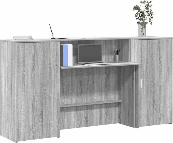 VidaXL Recepční stůl kompozitní dřevo [3324215] Barva: Bílá, Velikost: 180 x 50 x 103.5 cm