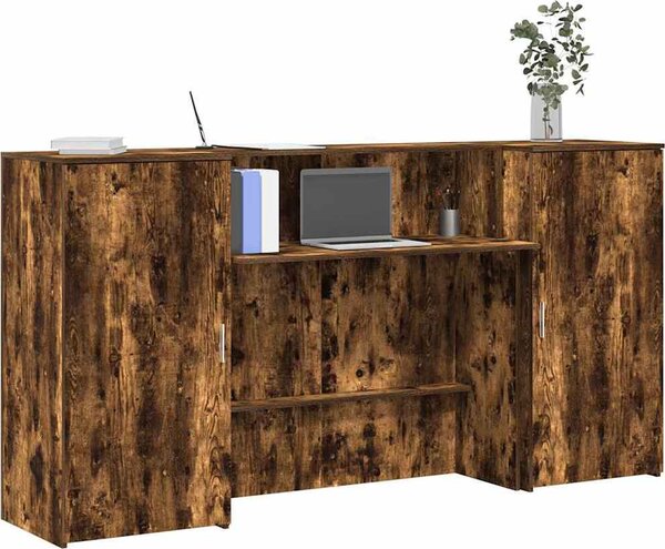 VidaXL Recepční stůl kompozitní dřevo [3324215] Barva: Bílá, Velikost: 180 x 50 x 103.5 cm
