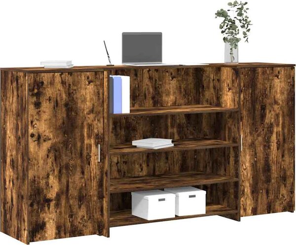 VidaXL Recepční stůl kompozitní dřevo [3324179] Barva: Betonová šedá, Velikost: 180 x 50 x 103.5 cm