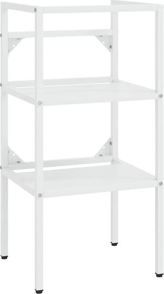 VidaXL Koupelnový rám s vestavěným umyvadlem železo [3101373] Barva: Bílá, Velikost: 59 x 38 x 83 cm