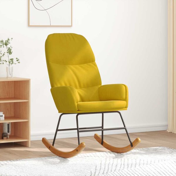 VidaXL Houpací židle samet, celkové rozměry 70 x 79 x 105 cm [4102626] Barva: Černá