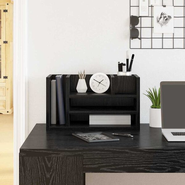 VidaXL Stolní organizér 44,5 x 24 x 25 cm kompozitní dřevo [848038] Barva: Bílá