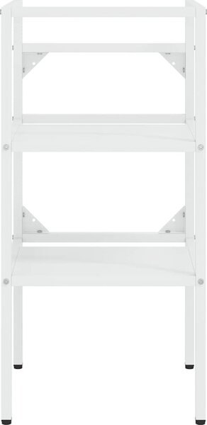 VidaXL Koupelnový rám s vestavěným umyvadlem železo [3101373] Barva: Bílá, Velikost: 59 x 38 x 83 cm