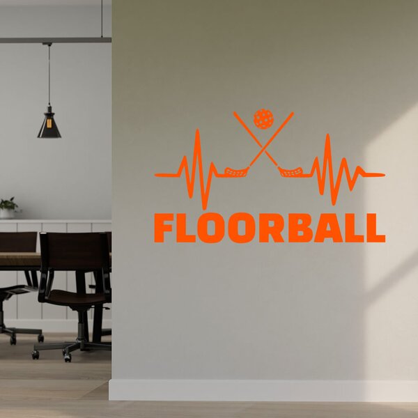 Živá Zeď Samolepka Floorball Barva: černá
