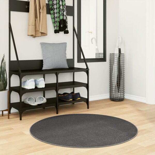 VidaXL Koberec IZA krátký vlas skandinávský vzhled [375439] Barva: Šedá, Velikost: Ø 160 cm