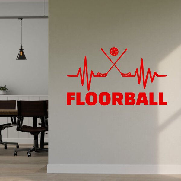 Živá Zeď Samolepka Floorball Barva: černá