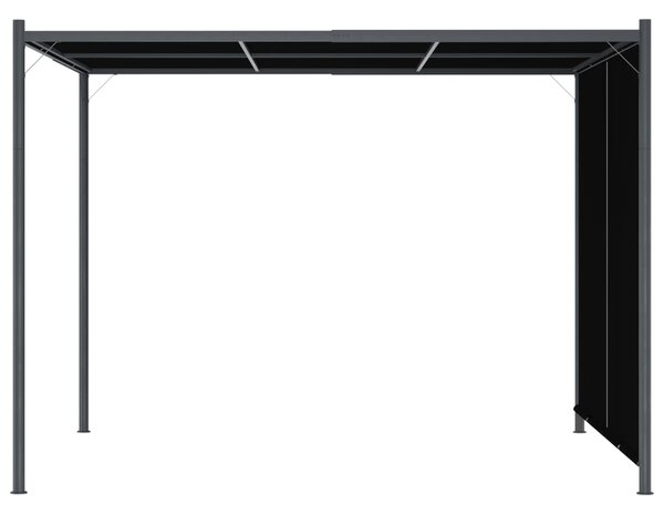 Zahradní pergola se zatahovací střechou 3 x 3 m antracitová