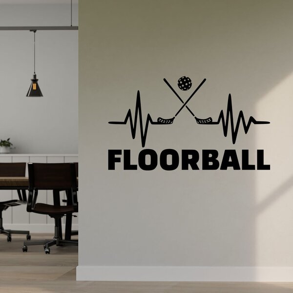 Živá Zeď Samolepka Floorball Barva: černá