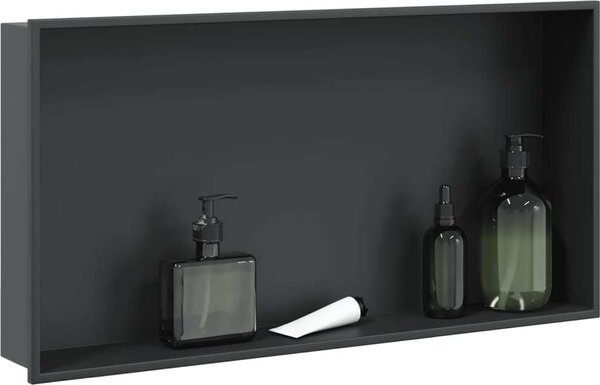 VidaXL Nika do sprchového koutu matná 62x32x9 cm nerezová ocel [4005128] Barva: Stříbrná