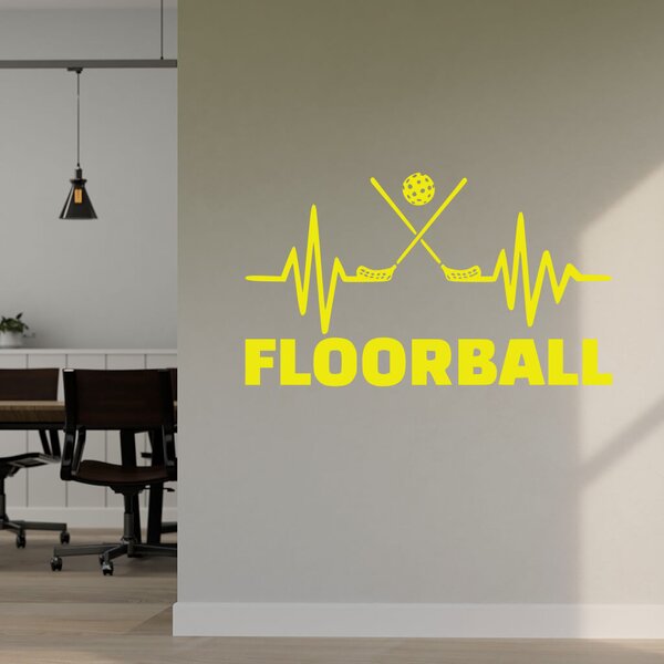 Živá Zeď Samolepka Floorball Barva: černá