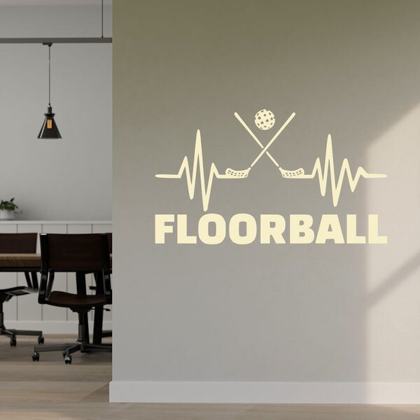 Živá Zeď Samolepka Floorball Barva: černá