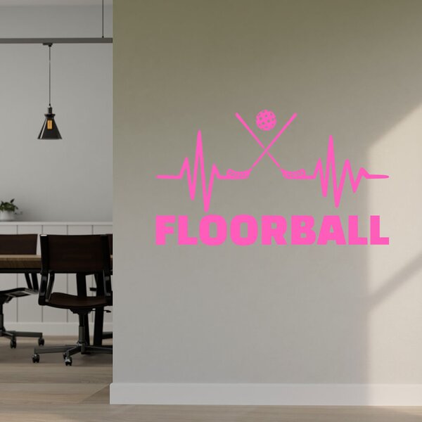 Živá Zeď Samolepka Floorball Barva: černá