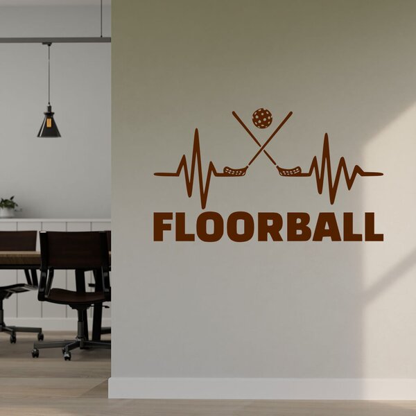 Živá Zeď Samolepka Floorball Barva: černá