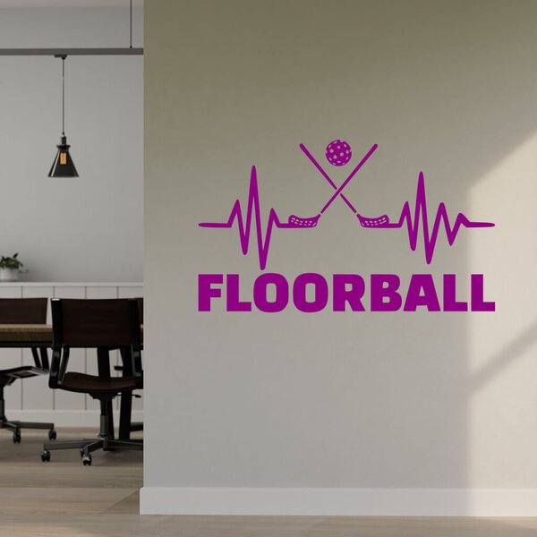 Živá Zeď Samolepka Floorball Barva: černá