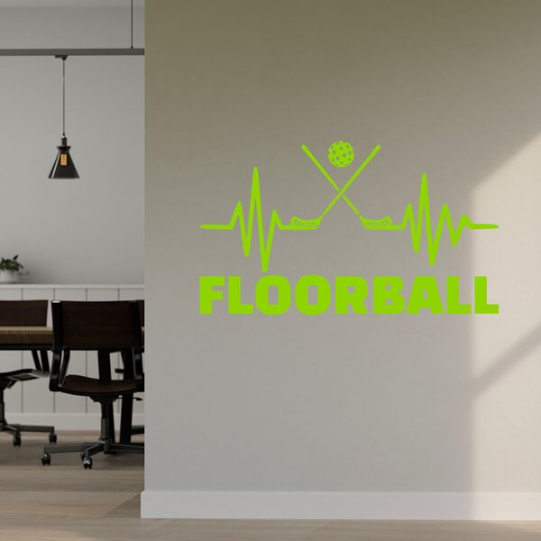 Živá Zeď Samolepka Floorball Barva: černá