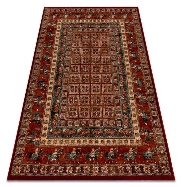 Koberec KASHQAI 4301 300 orientální / rám, terakota / zelený