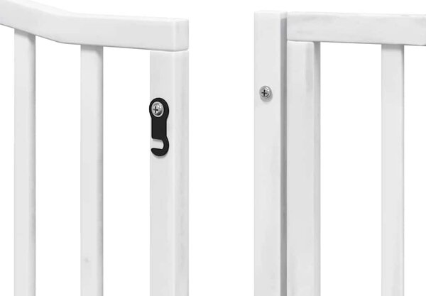 VidaXL Zábrana pro psy s dvířky skládací 6 panelů 480 cm topol [3155617] Barva: Přírodní, Velikost: 80 x 90 x 2 cm
