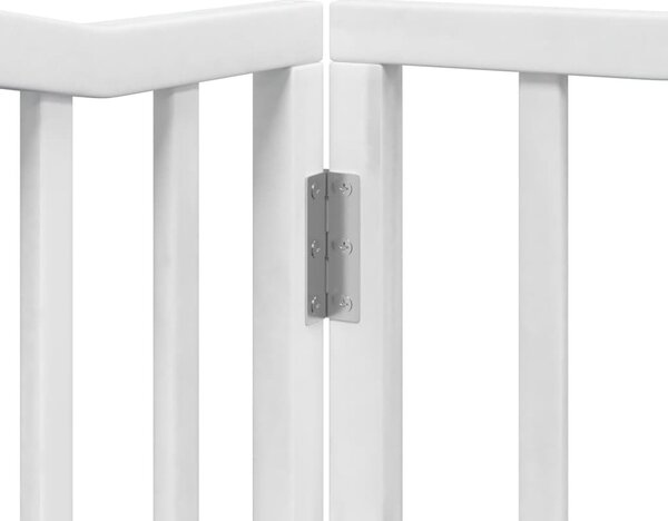 VidaXL Zábrana pro psy s dvířky skládací 6 panelů 480 cm topol [3155617] Barva: Přírodní, Velikost: 80 x 90 x 2 cm