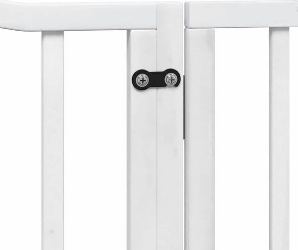 VidaXL Zábrana pro psy s dvířky skládací 6 panelů 480 cm topol [3155617] Barva: Přírodní, Velikost: 80 x 90 x 2 cm
