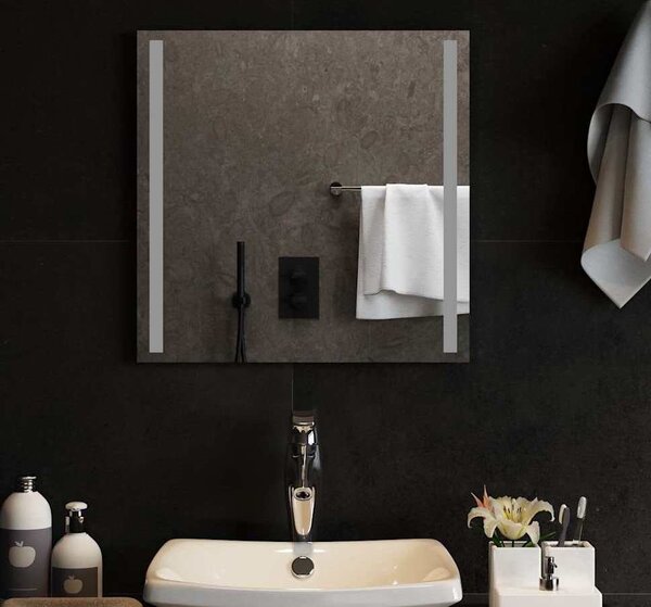 VidaXL Koupelnové zrcadlo s LED osvětlením, materiál sklo [151739] Velikost: 60 x 60 cm