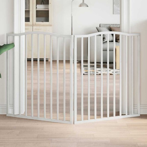 VidaXL Zábrana pro psy skládací 2 panely 160 cm topol [352224] Barva: Bílá, Velikost: 80 x 60 x 2 cm