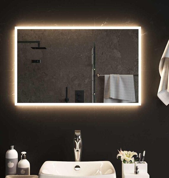VidaXL Koupelnové zrcadlo s LED osvětlením, materiál sklo [151758] Velikost: 60 x 60 cm