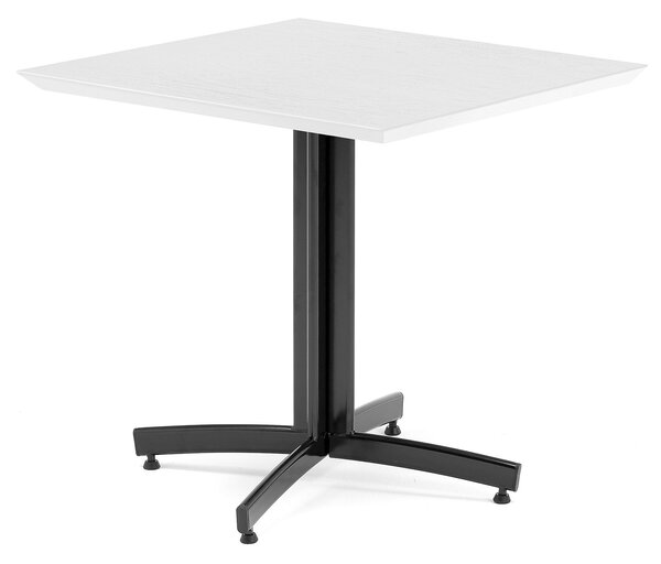 AJ Produkty Kavárenský stolek SANNA, 700x700 mm, bílá/černá
