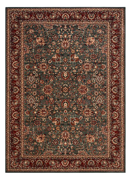Koberec KASHQAI 4362 400 ornament, zelený / bordó