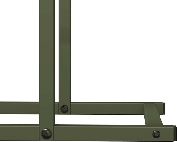 VidaXL Stojan palivové dřevo Ocel válcovaná za studena [864314] Barva: Černá, Velikost: 80 x 25 x 90 cm