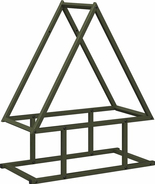 VidaXL Stojan palivové dřevo Ocel válcovaná za studena [864314] Barva: Černá, Velikost: 80 x 25 x 90 cm