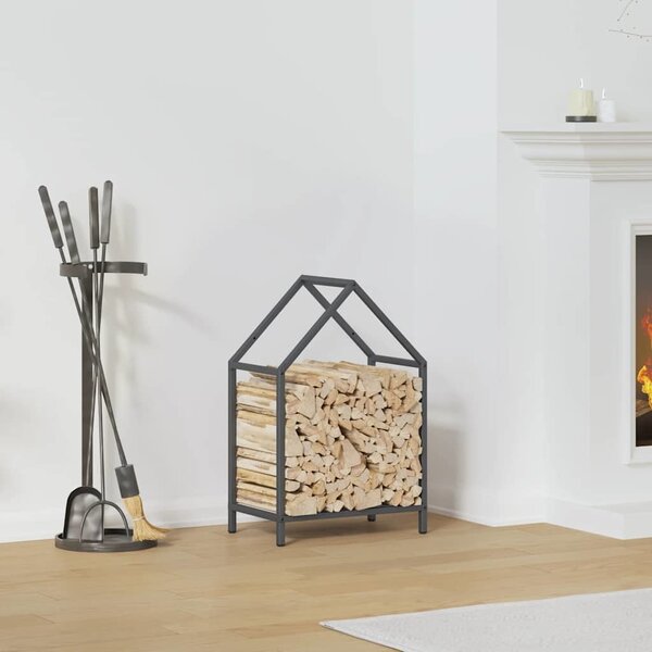 VidaXL Stojan palivové dřevo Ocel válcovaná za studena [864302] Barva: antracitová, Velikost: 60 x 25 x 60 cm