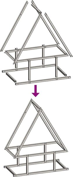 VidaXL Stojan palivové dřevo Ocel válcovaná za studena [864314] Barva: Černá, Velikost: 80 x 25 x 90 cm