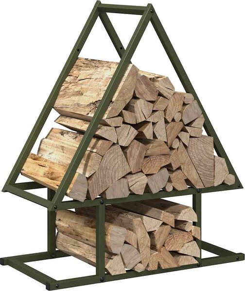 VidaXL Stojan palivové dřevo Ocel válcovaná za studena [864314] Barva: Černá, Velikost: 80 x 25 x 90 cm