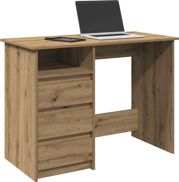 VidaXL Psací stůl 102 x 50 x 75 cm kompozitní dřevo [860470] Barva: Bílá