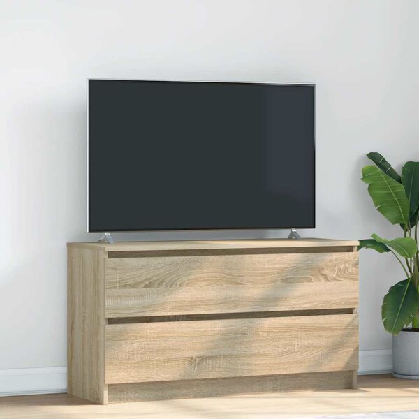 VidaXL TV skříňka 100x35x54 cm kompozitní dřevo, 100 cm [861808] Barva: Bílá