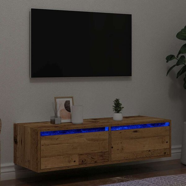 VidaXL TV skříňka s LED osvětlením 100X35,5x25 cm [860241] Barva: Černý dub